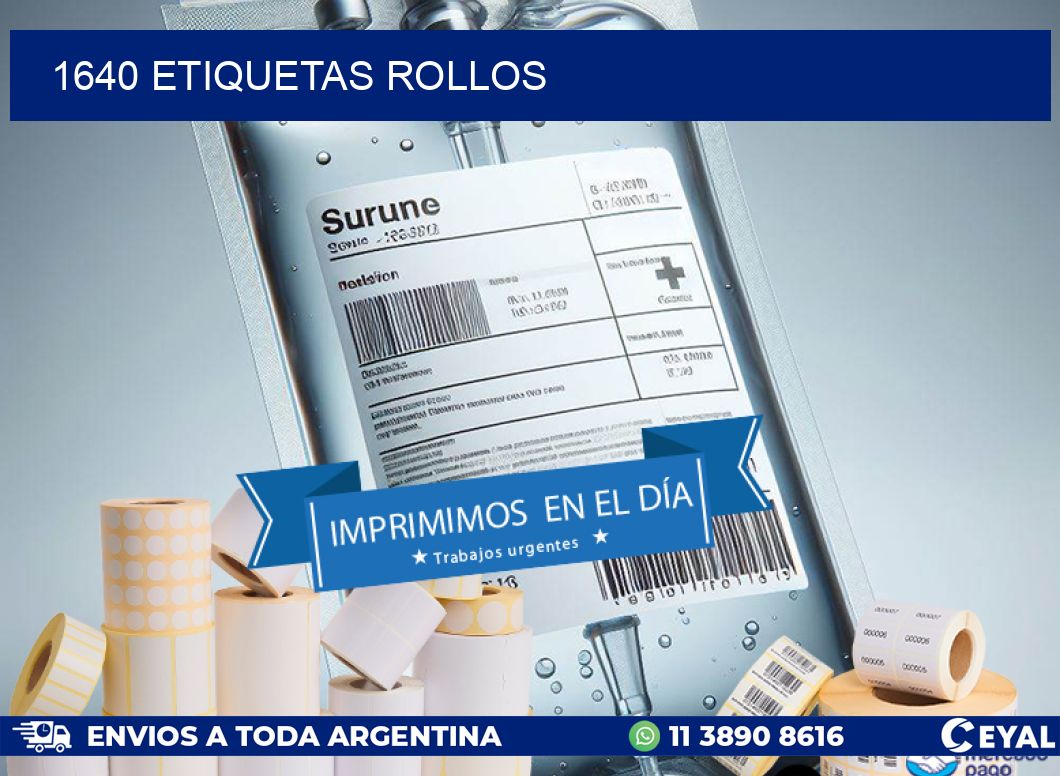 1640 etiquetas rollos