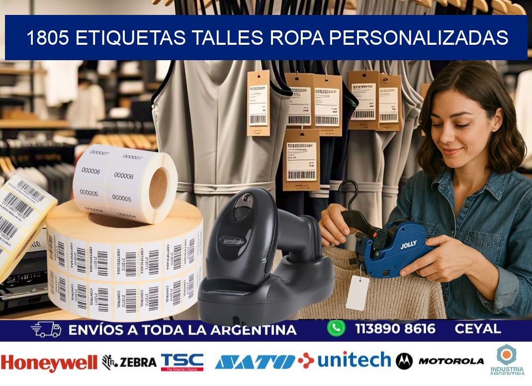 1805 ETIQUETAS TALLES ROPA PERSONALIZADAS