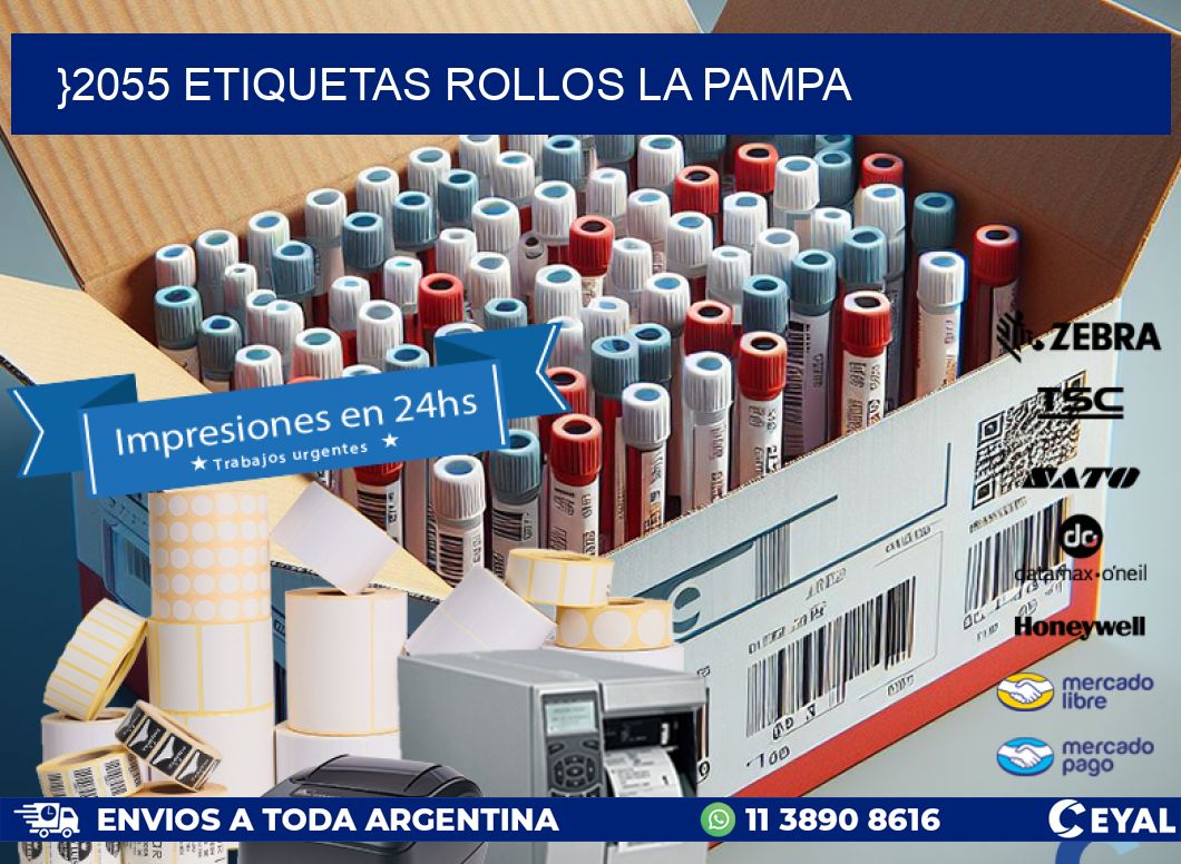 }2055 etiquetas rollos LA PAMPA