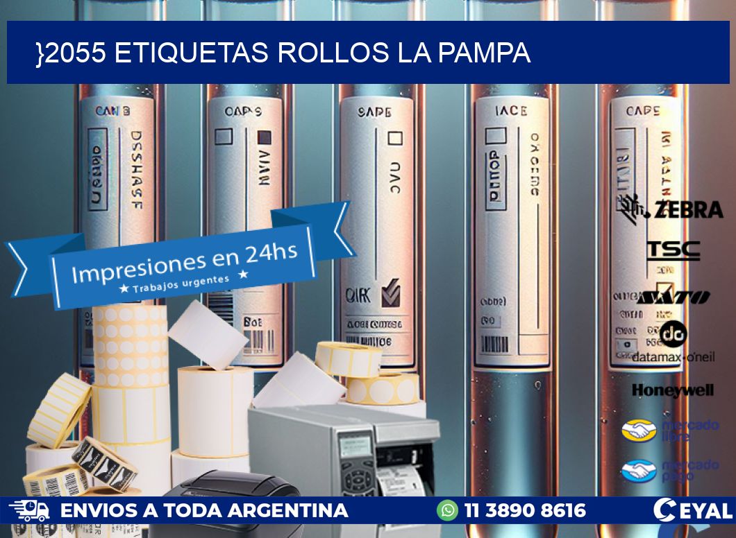 }2055 etiquetas rollos LA PAMPA