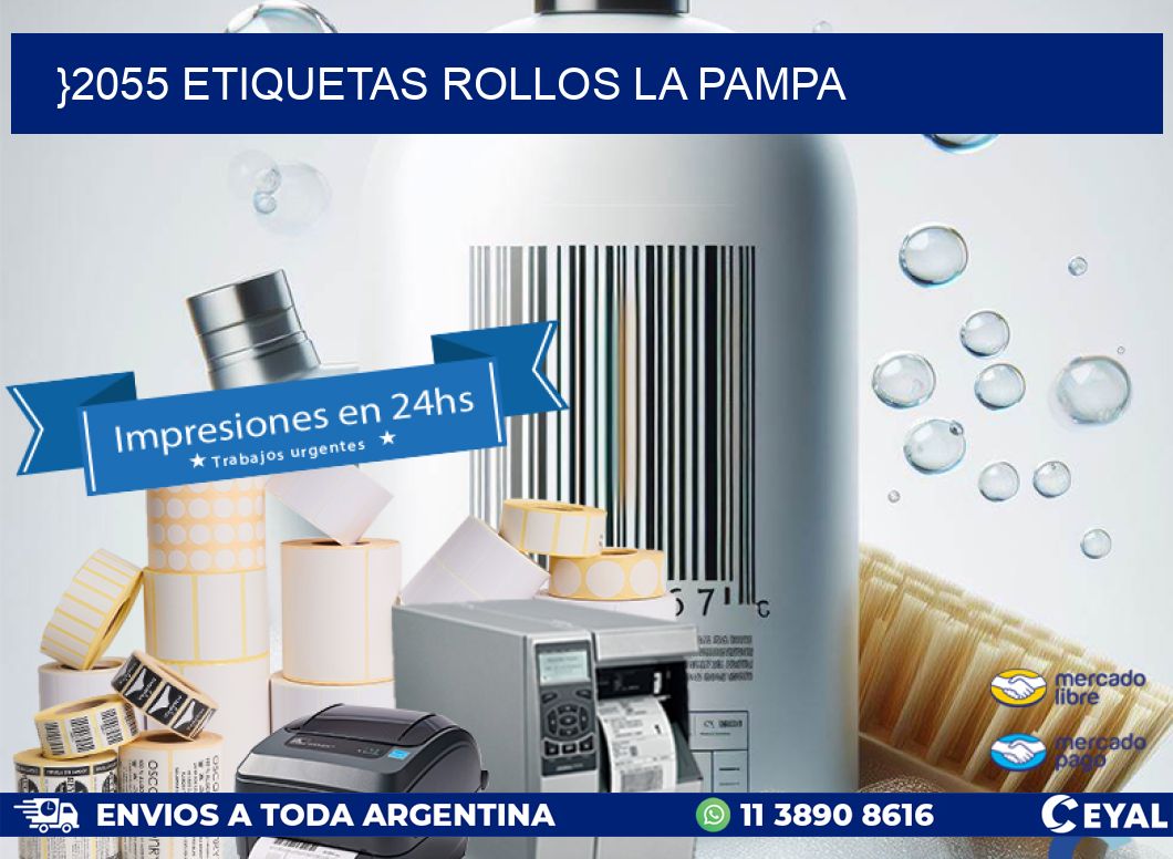 }2055 etiquetas rollos LA PAMPA