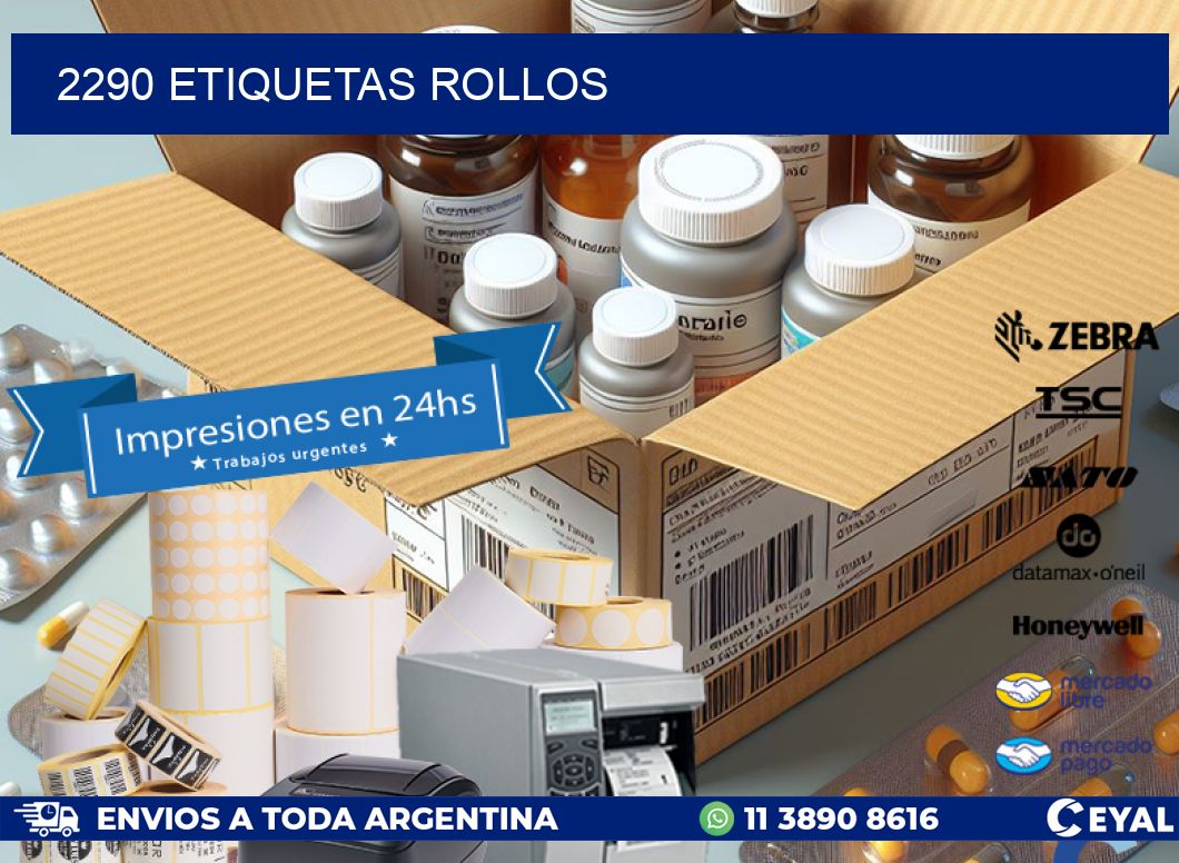2290 etiquetas rollos
