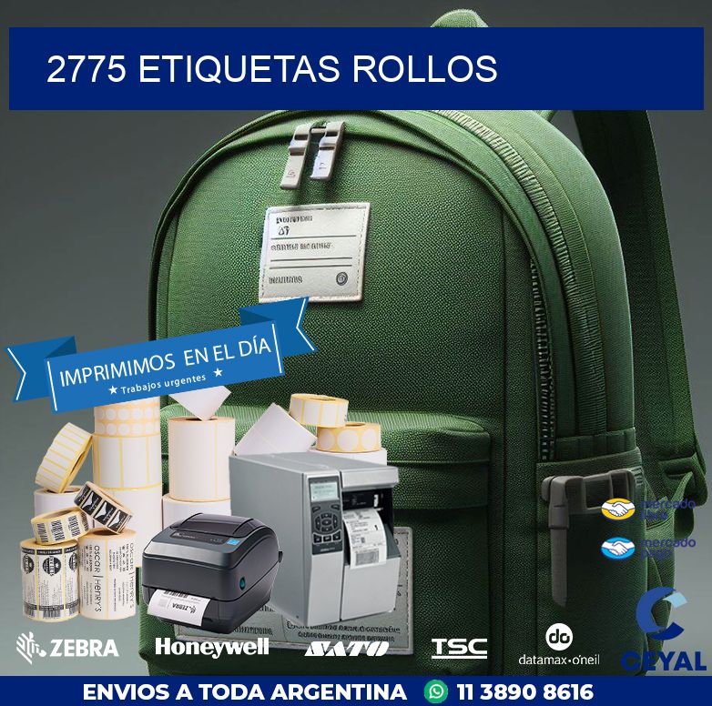 2775 etiquetas rollos