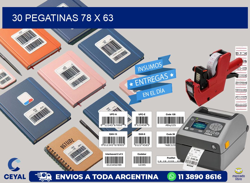 30 PEGATINAS 78 x 63