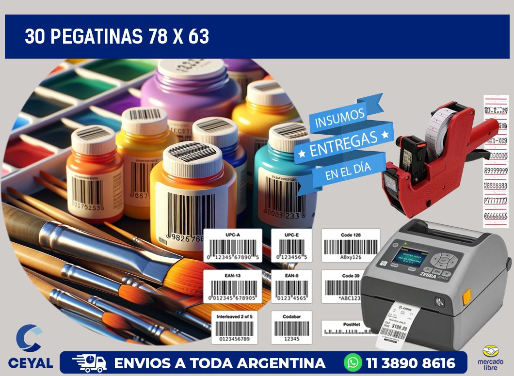 30 PEGATINAS 78 x 63