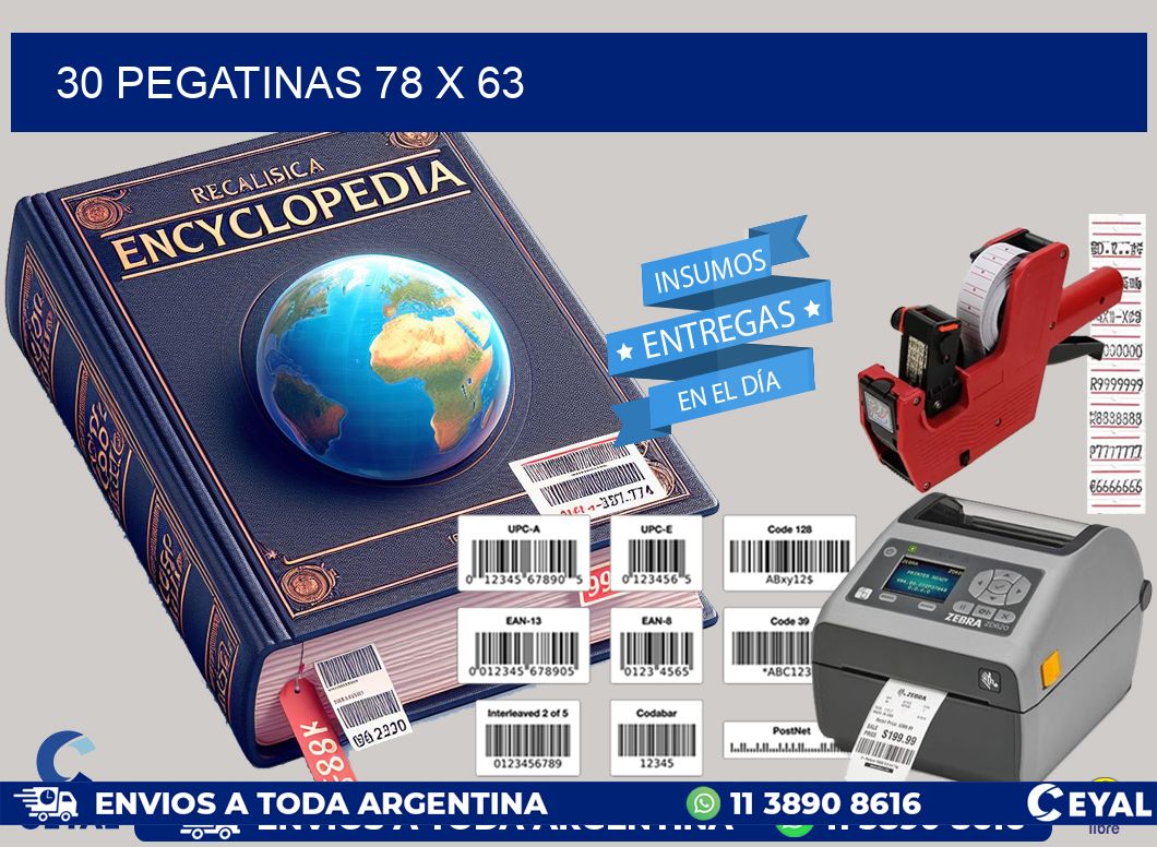 30 PEGATINAS 78 x 63