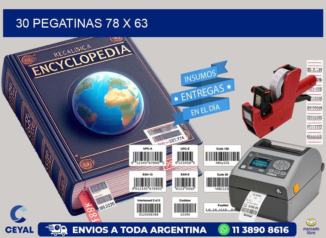 30 PEGATINAS 78 x 63
