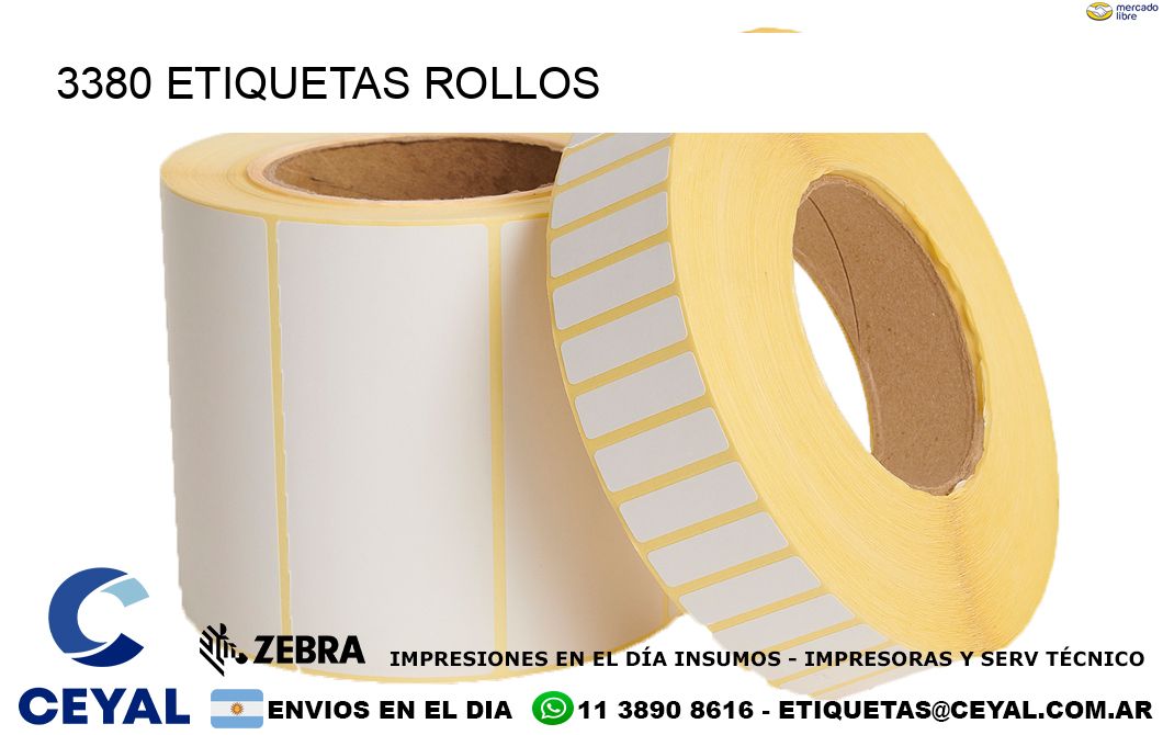 3380 etiquetas rollos
