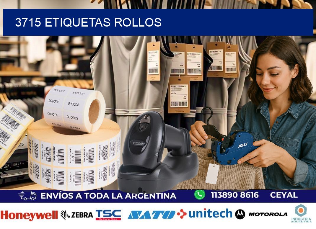 3715 etiquetas rollos