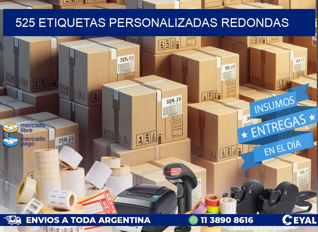 525 Etiquetas personalizadas redondas