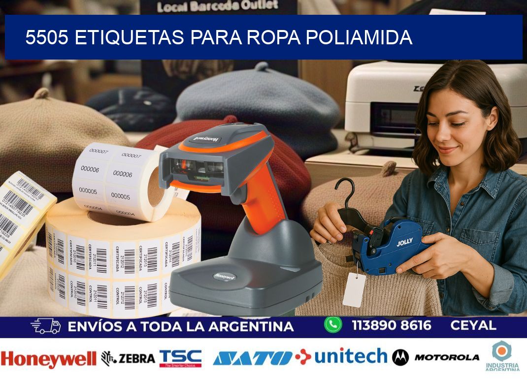 5505 Etiquetas para ropa POLIAMIDA