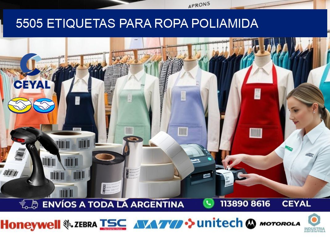 5505 Etiquetas para ropa POLIAMIDA