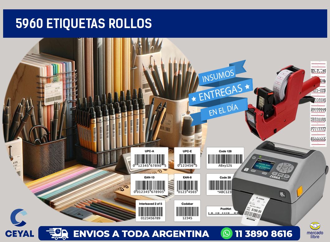 5960 etiquetas rollos