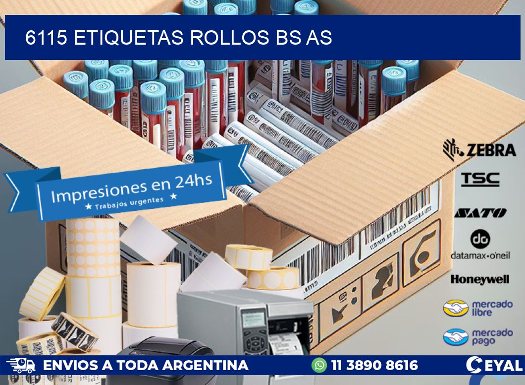 6115 etiquetas rollos BS AS