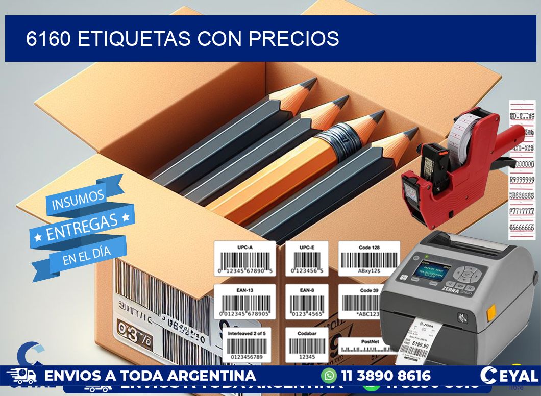 6160 etiquetas con precios