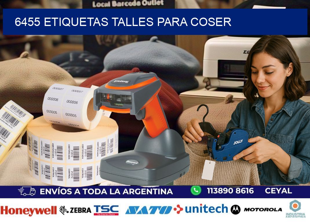 6455 ETIQUETAS TALLES PARA COSER