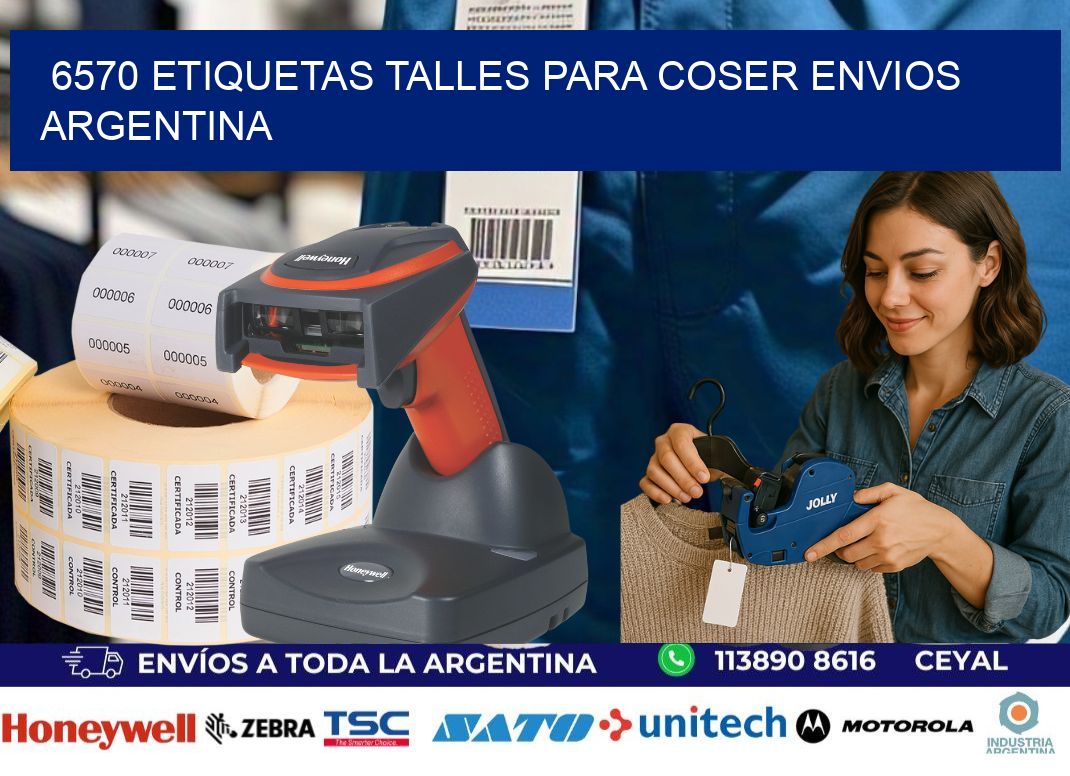 6570 ETIQUETAS TALLES PARA COSER ENVIOS ARGENTINA