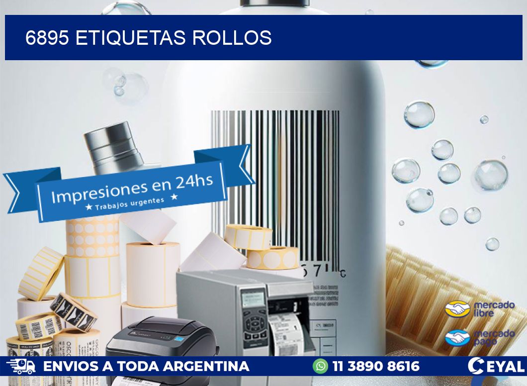 6895 etiquetas rollos