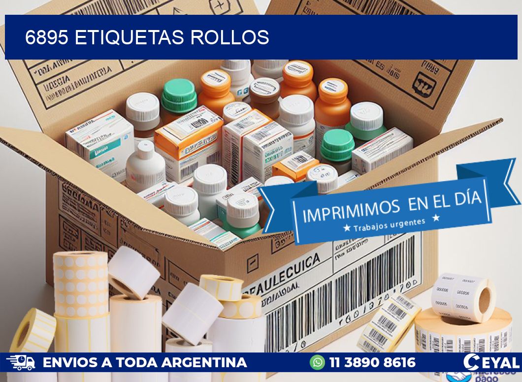 6895 etiquetas rollos