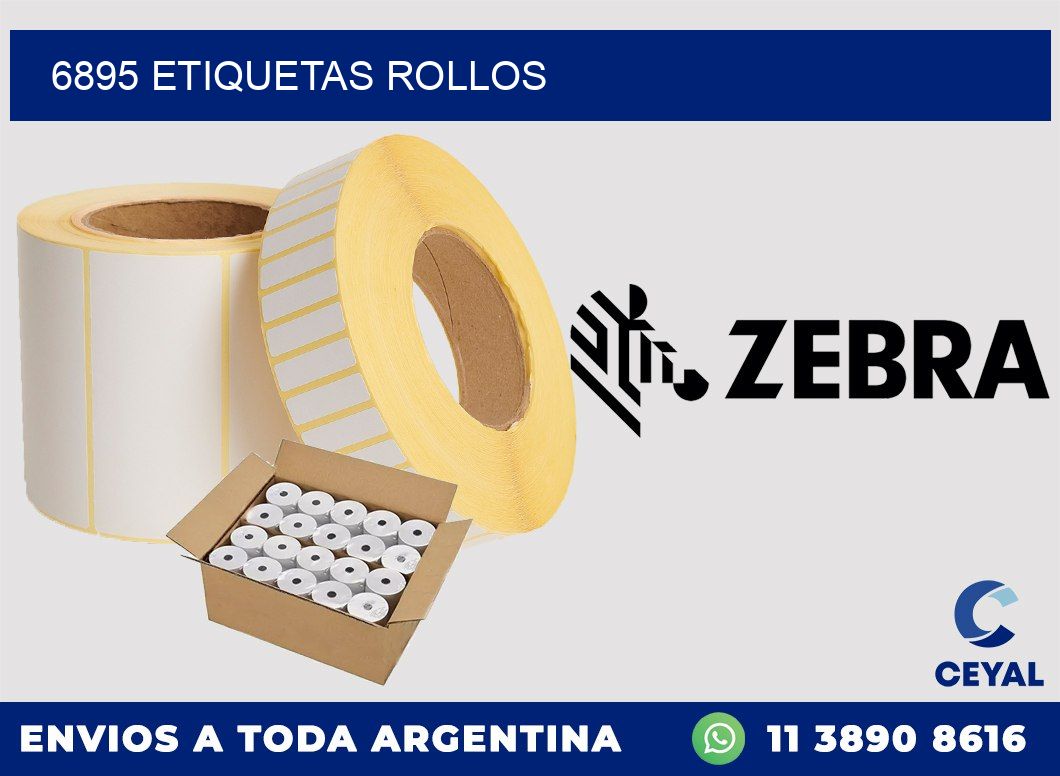 6895 etiquetas rollos