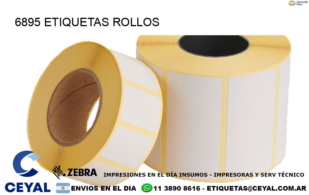 6895 etiquetas rollos