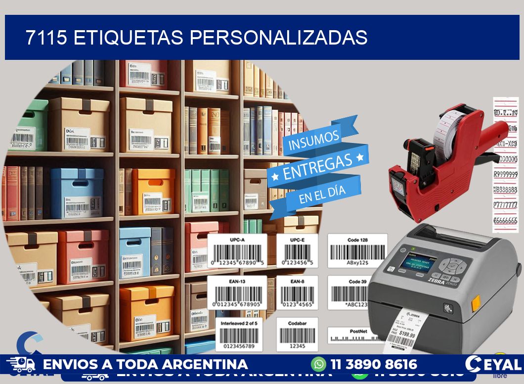 7115 Etiquetas personalizadas