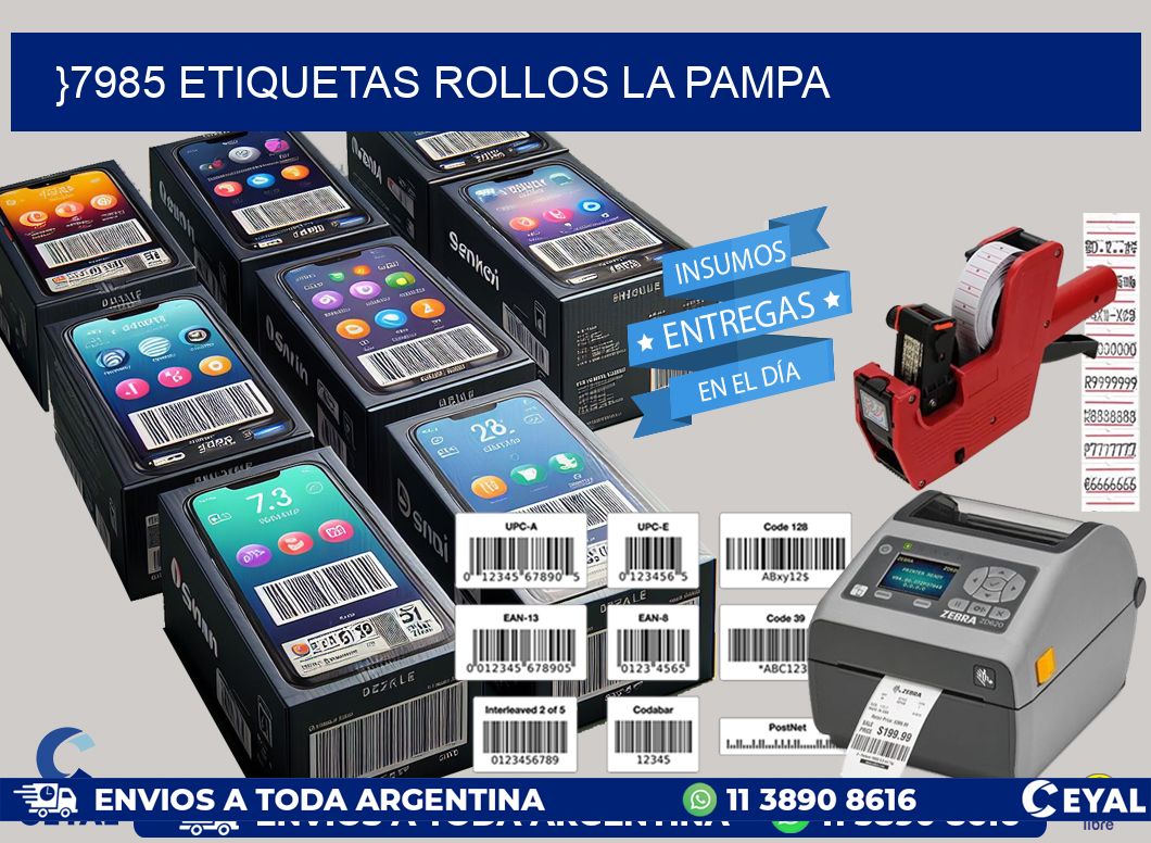 }7985 etiquetas rollos LA PAMPA