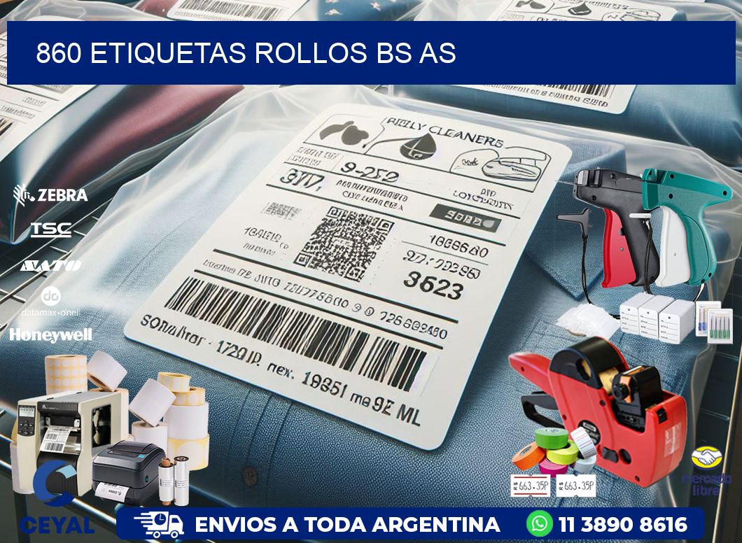860 etiquetas rollos BS AS