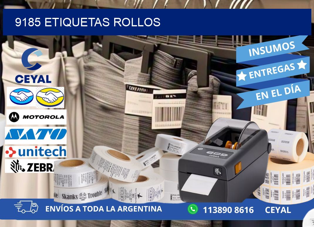 9185 etiquetas rollos