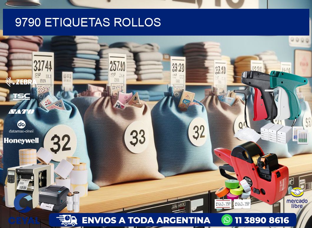 9790 etiquetas rollos