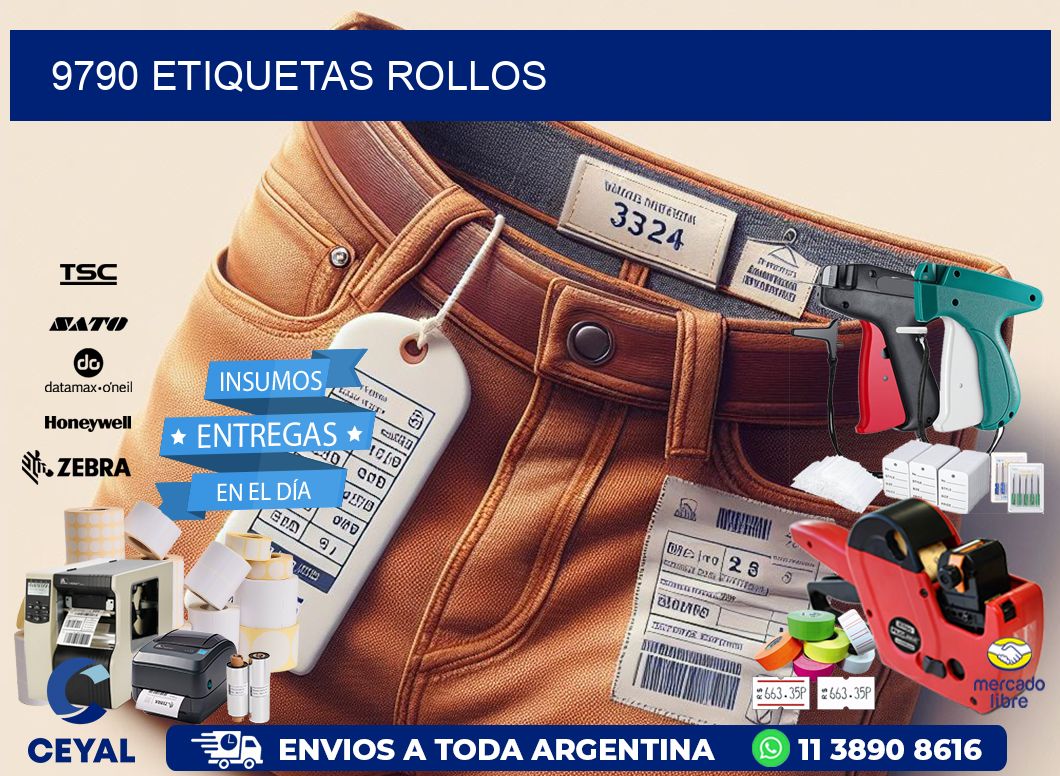 9790 etiquetas rollos