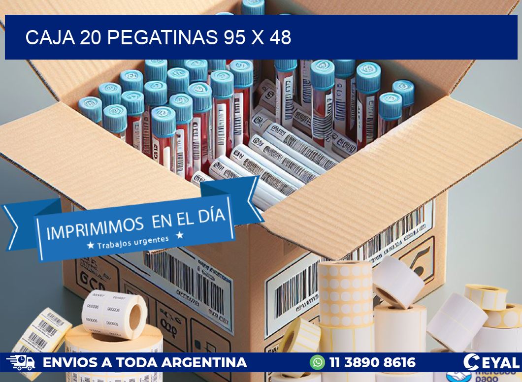 CAJA 20 PEGATINAS 95 x 48