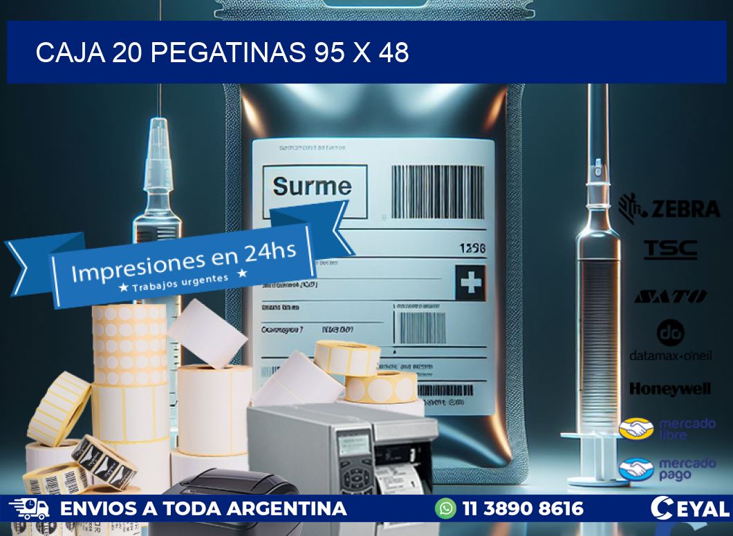 CAJA 20 PEGATINAS 95 x 48