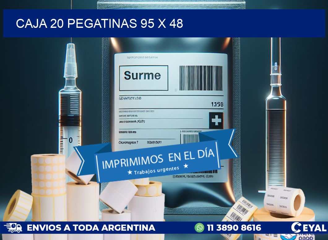 CAJA 20 PEGATINAS 95 x 48