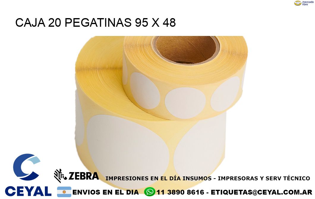 CAJA 20 PEGATINAS 95 x 48