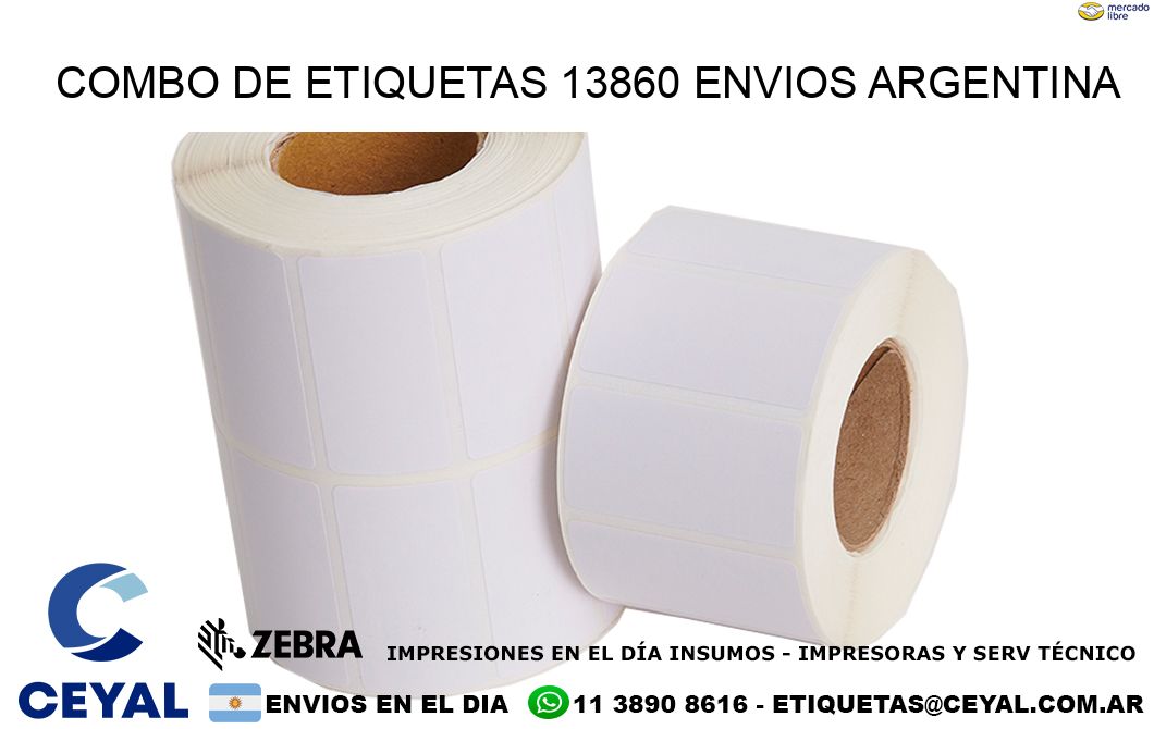 Combo de etiquetas 13860 ENVIOS ARGENTINA