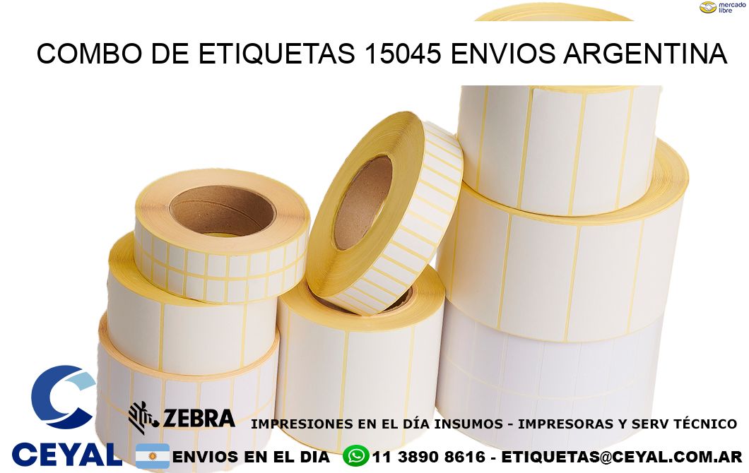 Combo de etiquetas 15045 ENVIOS ARGENTINA
