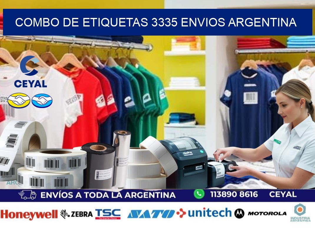 Combo de etiquetas 3335 ENVIOS ARGENTINA