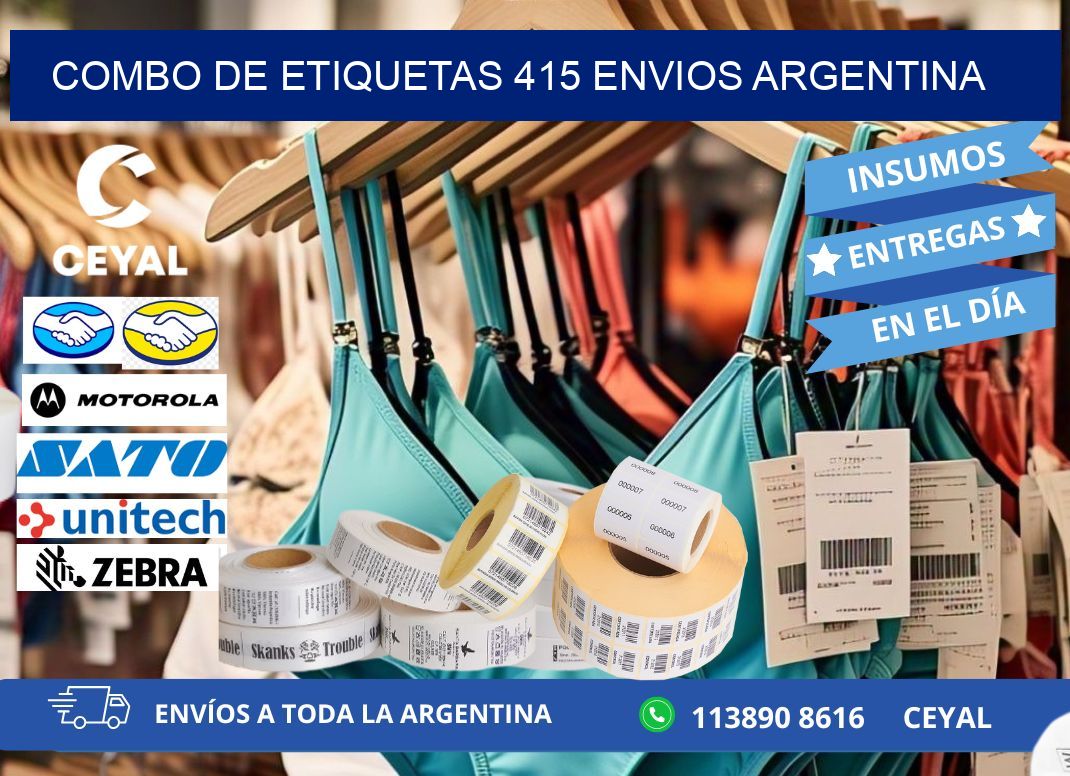 Combo de etiquetas 415 ENVIOS ARGENTINA
