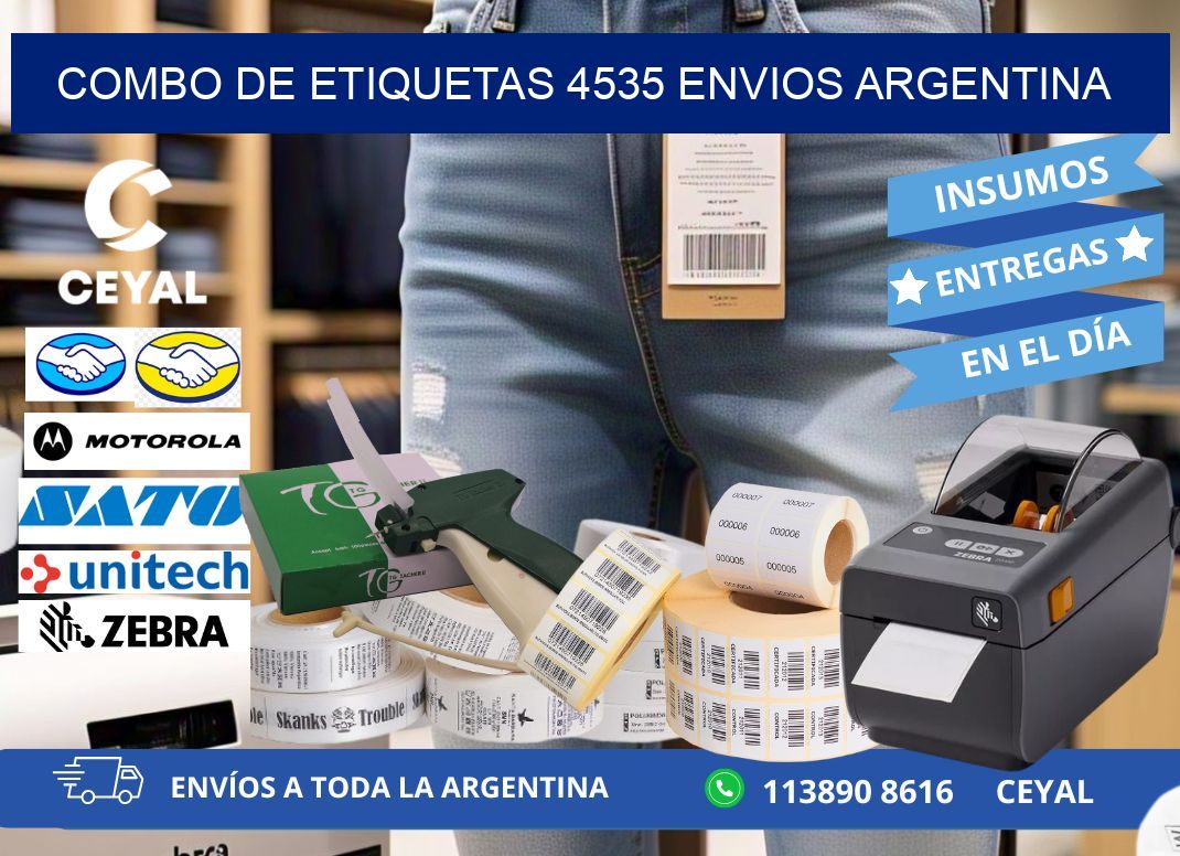 Combo de etiquetas 4535 ENVIOS ARGENTINA