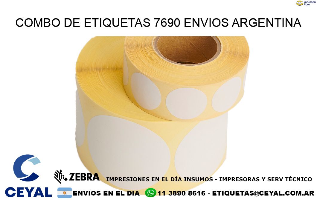 Combo de etiquetas 7690 ENVIOS ARGENTINA