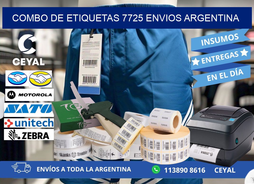 Combo de etiquetas 7725 ENVIOS ARGENTINA