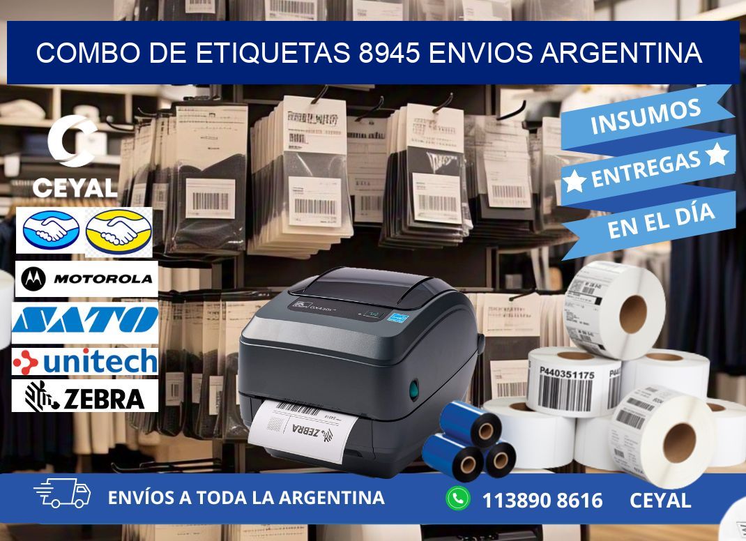 Combo de etiquetas 8945 ENVIOS ARGENTINA