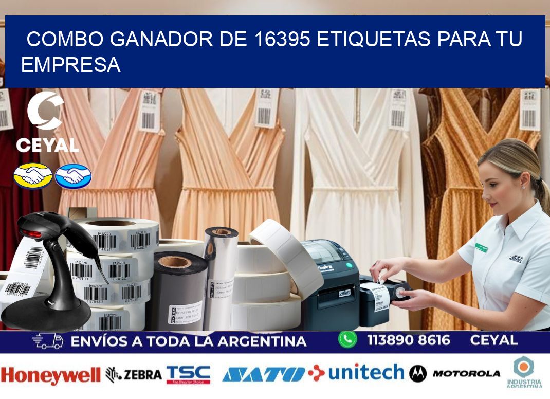 Combo ganador de 16395 etiquetas para tu empresa