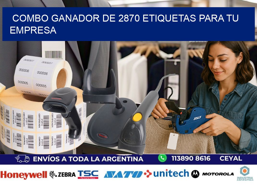 Combo ganador de 2870 etiquetas para tu empresa