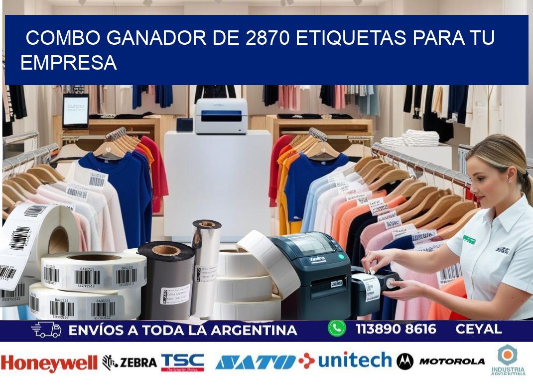 Combo ganador de 2870 etiquetas para tu empresa