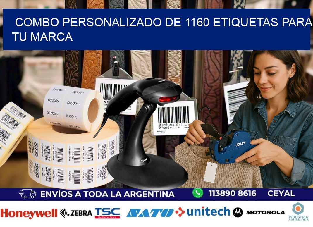 Combo personalizado de 1160 etiquetas para tu marca