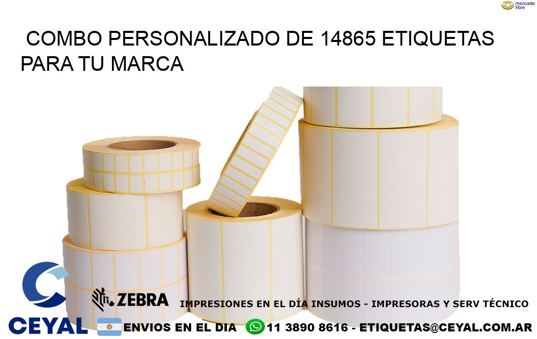 Combo personalizado de 14865 etiquetas para tu marca