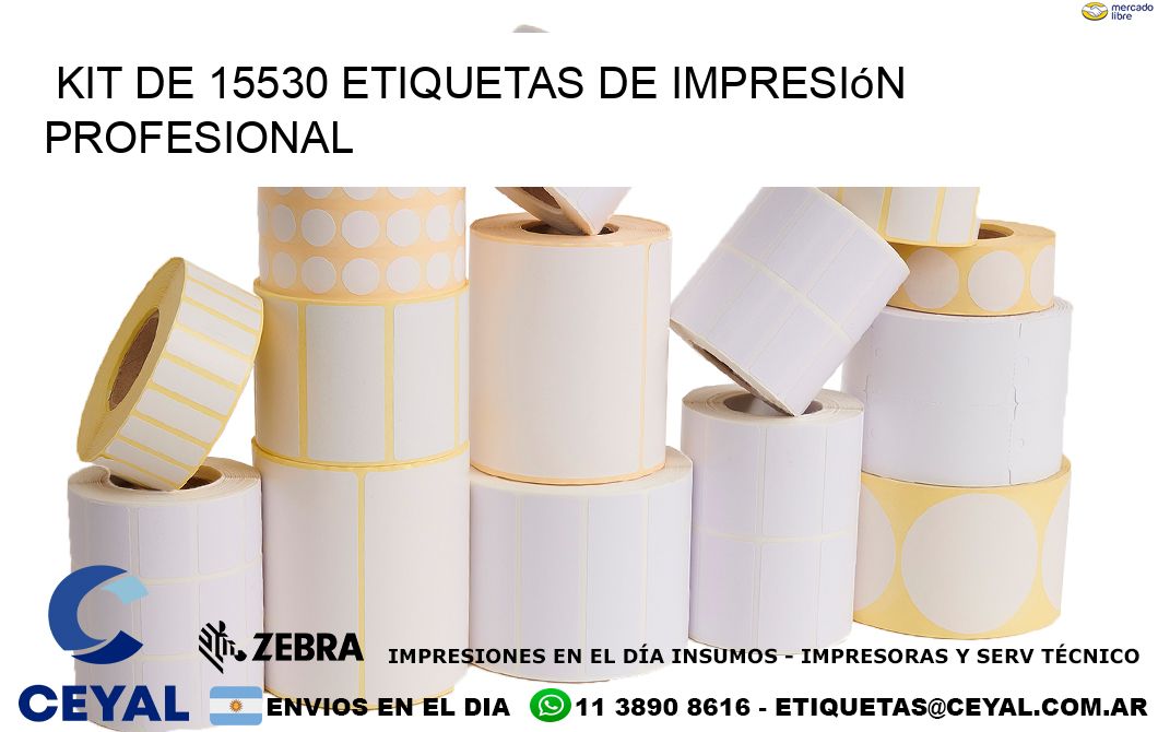 Kit de 15530 etiquetas de impresión profesional