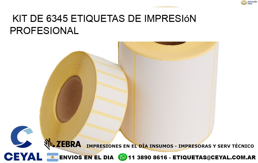 Kit de 6345 etiquetas de impresión profesional